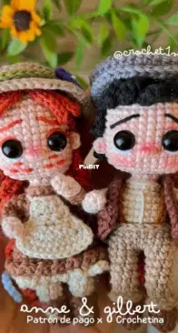 Crochetina - Pulina Cáceres - mini anne and Gilbert - Spanish